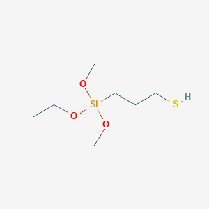 molecular formula C7H18O3SSi B12609796 3-[Ethoxy(dimethoxy)silyl]propane-1-thiol CAS No. 880107-28-8