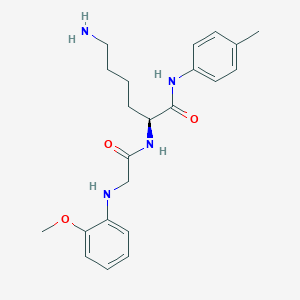 molecular formula C22H30N4O3 B12609806 N-(2-Methoxyphenyl)glycyl-N-(4-methylphenyl)-L-lysinamide CAS No. 918436-18-7