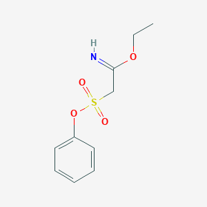 molecular formula C10H13NO4S B12609835 Ethanimidic acid, 2-(phenoxysulfonyl)-, ethyl ester CAS No. 646053-46-5