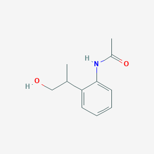 molecular formula C11H15NO2 B12609854 N-[2-(1-Hydroxypropan-2-yl)phenyl]acetamide CAS No. 649558-94-1