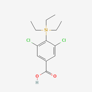 molecular formula C13H18Cl2O2Si B12609876 Benzoic acid, 3,5-dichloro-4-(triethylsilyl)- CAS No. 650598-41-7