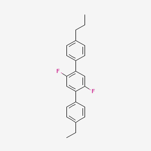 molecular formula C23H22F2 B12609891 1-(4-Ethylphenyl)-2,5-difluoro-4-(4-propylphenyl)benzene CAS No. 903902-23-8