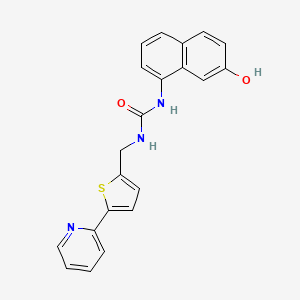 molecular formula C21H17N3O2S B12609900 Urea, N-(7-hydroxy-1-naphthalenyl)-N'-[[5-(2-pyridinyl)-2-thienyl]methyl]- CAS No. 648420-40-0
