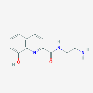 molecular formula C12H13N3O2 B12609927 N-(2-Aminoethyl)-8-hydroxyquinoline-2-carboxamide CAS No. 648896-12-2