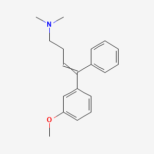 molecular formula C19H23NO B12609947 4-(3-Methoxyphenyl)-N,N-dimethyl-4-phenylbut-3-en-1-amine CAS No. 915318-14-8