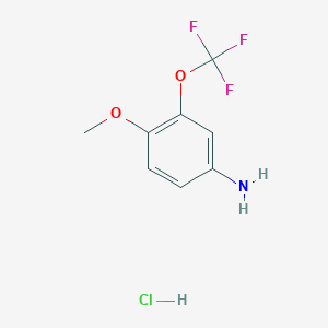 molecular formula C8H9ClF3NO2 B12609972 4-Methoxy-3-(trifluoromethoxy)aniline hydrochloride CAS No. 647855-19-4