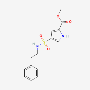 4-(2-phenylethylsulfamoyl)-1H-pyrrole-2-carboxylic acid methyl ester