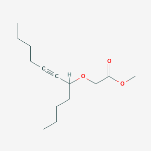 molecular formula C14H24O3 B12610004 Acetic acid, [(1-butyl-2-heptynyl)oxy]-, methyl ester CAS No. 647033-10-1