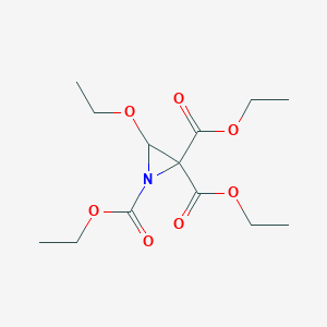molecular formula C13H21NO7 B12610016 1,2,2-Aziridinetricarboxylic acid, 3-ethoxy-, triethyl ester CAS No. 650607-55-9