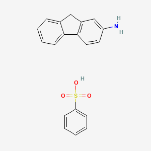 molecular formula C19H17NO3S B12610028 benzenesulfonic acid;9H-fluoren-2-amine CAS No. 646060-82-4