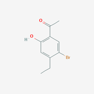 molecular formula C10H11BrO2 B12610034 1-(5-Bromo-4-ethyl-2-hydroxyphenyl)ethan-1-one CAS No. 649551-87-1