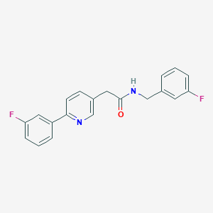 molecular formula C20H16F2N2O B12610069 3-Pyridineacetamide, 6-(3-fluorophenyl)-N-[(3-fluorophenyl)methyl]- CAS No. 897015-69-9