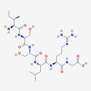 molecular formula C26H49N9O9 B12610071 L-Isoleucyl-L-seryl-L-seryl-L-leucyl-N~5~-(diaminomethylidene)-L-ornithylglycine CAS No. 918154-04-8