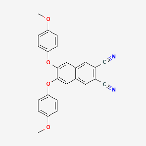 molecular formula C26H18N2O4 B12610077 6,7-Bis(4-methoxyphenoxy)naphthalene-2,3-dicarbonitrile CAS No. 918663-88-4