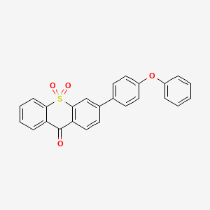 molecular formula C25H16O4S B12610102 9H-Thioxanthen-9-one, 3-(4-phenoxyphenyl)-, 10,10-dioxide CAS No. 890045-52-0