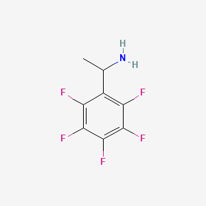 molecular formula C8H6F5N B12610105 Benzenemethanamine, 2,3,4,5,6-pentafluoro-alpha-methyl-, (alphaS)- 