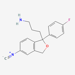 molecular formula C18H17FN2O B1261011 3-[1-(4-fluorophenyl)-5-isocyano-3H-isobenzofuran-1-yl]-1-propanamine 
