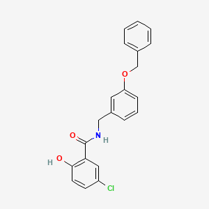 molecular formula C21H18ClNO3 B12610129 N-[3-(Benzyloxy)benzyl]-5-chloro-2-hydroxybenzamide CAS No. 648923-02-8