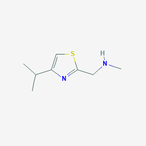 molecular formula C8H14N2S B12610158 N-methyl-4-(1-methylethyl)-2-Thiazolemethanamine 