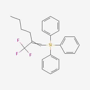molecular formula C25H25F3Si B12610170 Triphenyl[2-(trifluoromethyl)hex-1-EN-1-YL]silane CAS No. 647832-20-0