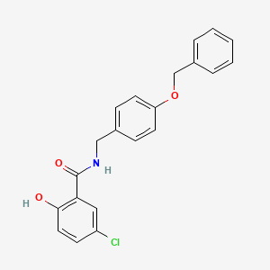 molecular formula C21H18ClNO3 B12610187 N-[4-(Benzyloxy)benzyl]-5-chloro-2-hydroxybenzamide CAS No. 648922-87-6