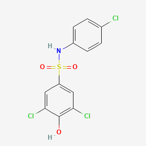molecular formula C12H8Cl3NO3S B12610190 Benzenesulfonamide, 3,5-dichloro-N-(4-chlorophenyl)-4-hydroxy- CAS No. 646040-41-7