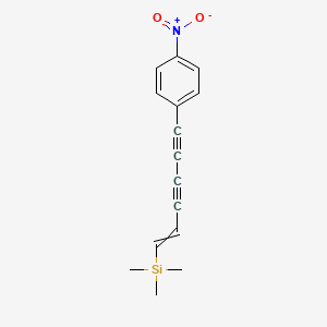 molecular formula C15H15NO2Si B12610195 Trimethyl[6-(4-nitrophenyl)hex-1-ene-3,5-diyn-1-yl]silane CAS No. 648435-57-8