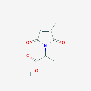 molecular formula C8H9NO4 B126102 2-(3-Methyl-2,5-dioxopyrrol-1-yl)propanoic acid CAS No. 144748-80-1