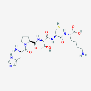 molecular formula C24H40N8O7S B12610200 L-Histidyl-L-prolyl-L-threonyl-L-cysteinyl-L-lysine CAS No. 915775-35-8