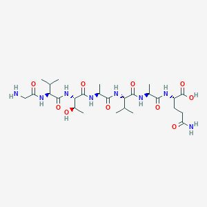 molecular formula C27H48N8O10 B12610221 Glycyl-L-valyl-L-threonyl-L-alanyl-L-valyl-L-alanyl-L-glutamine CAS No. 651292-08-9