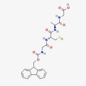 molecular formula C25H28N4O7S B12610240 N-{[(9H-Fluoren-9-yl)methoxy]carbonyl}glycyl-L-cysteinyl-L-alanylglycine CAS No. 873842-10-5