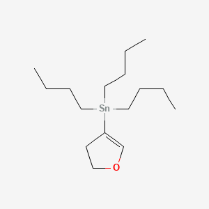 molecular formula C16H32OSn B12610325 Tributyl(4,5-dihydrofuran-3-YL)stannane CAS No. 651327-88-7