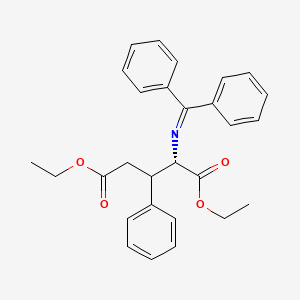 molecular formula C28H29NO4 B12610361 Diethyl N-(diphenylmethylidene)-3-phenyl-L-glutamate CAS No. 651322-01-9