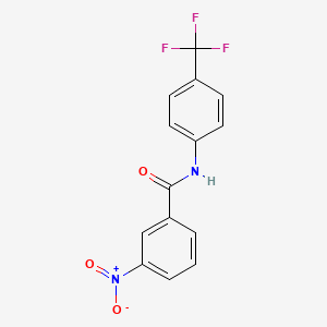 molecular formula C14H9F3N2O3 B12610376 3-nitro-N-[4-(trifluoromethyl)phenyl]benzamide 