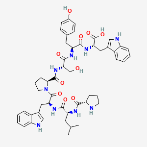 molecular formula C50H61N9O10 B12610420 L-Prolyl-L-leucyl-L-tryptophyl-L-prolyl-L-seryl-L-tyrosyl-L-tryptophan CAS No. 915146-78-0