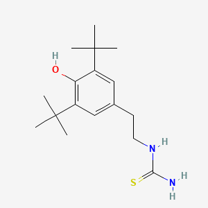 molecular formula C17H28N2OS B12610431 N-[2-(3,5-Di-tert-butyl-4-hydroxyphenyl)ethyl]thiourea CAS No. 648415-06-9