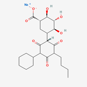 molecular formula C23H33NaO8 B1261044 Bucolome N-glucuronide CAS No. 98641-06-6