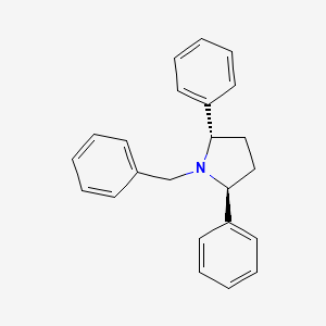 molecular formula C23H23N B12610442 Pyrrolidine, 2,5-diphenyl-1-(phenylmethyl)-, (2S,5S)- CAS No. 650607-87-7
