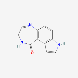 molecular formula C11H9N3O B12610478 3,8-Dihydro[1,4]diazepino[6,5-e]indol-1(2H)-one CAS No. 651043-35-5