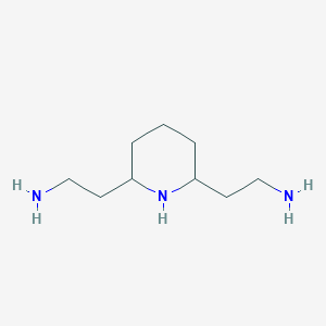 molecular formula C9H21N3 B126105 2-[6-(2-Aminoethyl)piperidin-2-yl]ethanamine CAS No. 143999-55-7