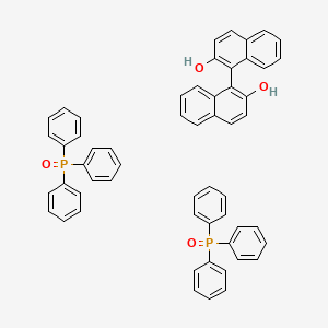 molecular formula C56H44O4P2 B12610568 Diphenylphosphorylbenzene;1-(2-hydroxynaphthalen-1-yl)naphthalen-2-ol CAS No. 649745-98-2