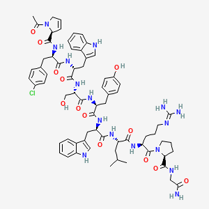 molecular formula C69H85ClN16O13 B1261068 LHRH, ac-Dehydro-pro(1)-4-Cl-phe(2)-trp(3,6)- CAS No. 80152-22-3