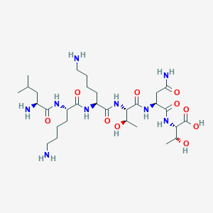 molecular formula C30H57N9O10 B12610847 L-Threonine, L-leucyl-L-lysyl-L-lysyl-L-threonyl-L-asparaginyl- CAS No. 885473-54-1