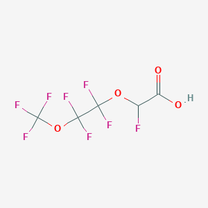molecular formula C5H2F8O4 B12610887 Fluoro[1,1,2,2-tetrafluoro-2-(trifluoromethoxy)ethoxy]acetic acid CAS No. 919005-05-3