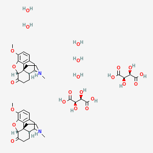 molecular formula C22H27NO9 B1261095 Hydrocodone Hydrogen Tartrate 2.5-Hydrate CAS No. 34195-34-1
