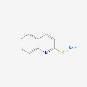 molecular formula C9H6NNaS B1261109 Sodium;quinoline-2-thiolate 