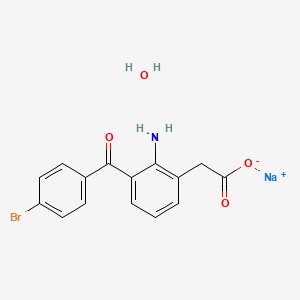 molecular formula C15H13BrNNaO4 B1261121 Sodium 2-(2-amino-3-(4-bromobenzoyl)phenyl)acetate hydrate(2:2:3) 