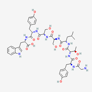 molecular formula C47H61N9O14 B12611227 Glycyl-L-tyrosyl-L-threonyl-L-leucyl-L-seryl-L-seryl-L-tyrosyl-L-tryptophan CAS No. 879327-56-7