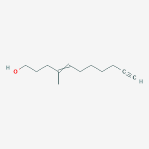 molecular formula C12H20O B12611310 4-Methylundec-4-EN-10-YN-1-OL CAS No. 650636-85-4