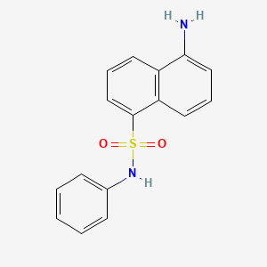 molecular formula C16H14N2O2S B12611321 5-Amino-N-phenylnaphthalene-1-sulfonamide CAS No. 648898-99-1